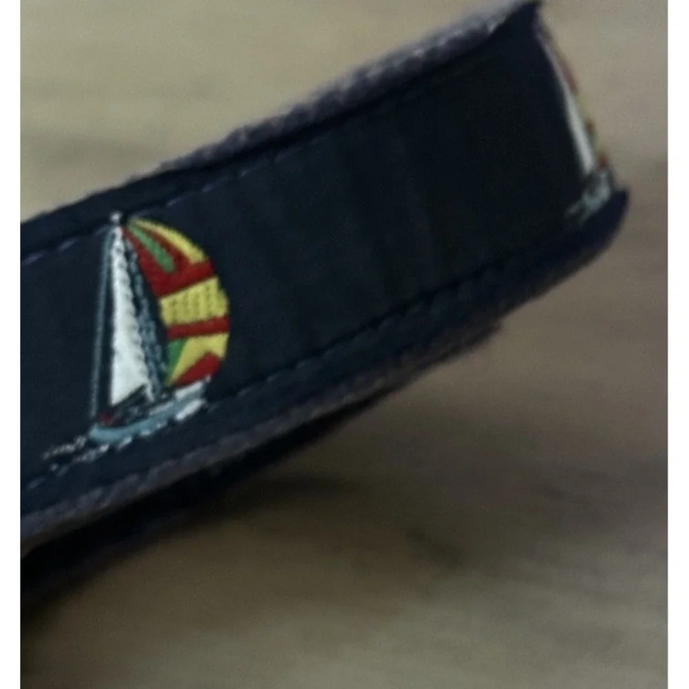 Leather Man Essex Connecticut Sailing Boats Ribbon Webbing Belt D-Ring Small